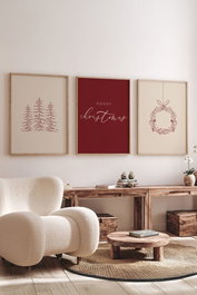 Wallity Nwyearmdl5 Conjunto de 3 Pinturas Decorativas Enmarcadas Multicolor